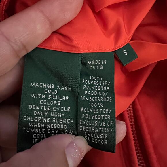 Ralph Lauren S Womens Active Reversible Crest Logo Blue Orange Vest - Picture 14 of 14